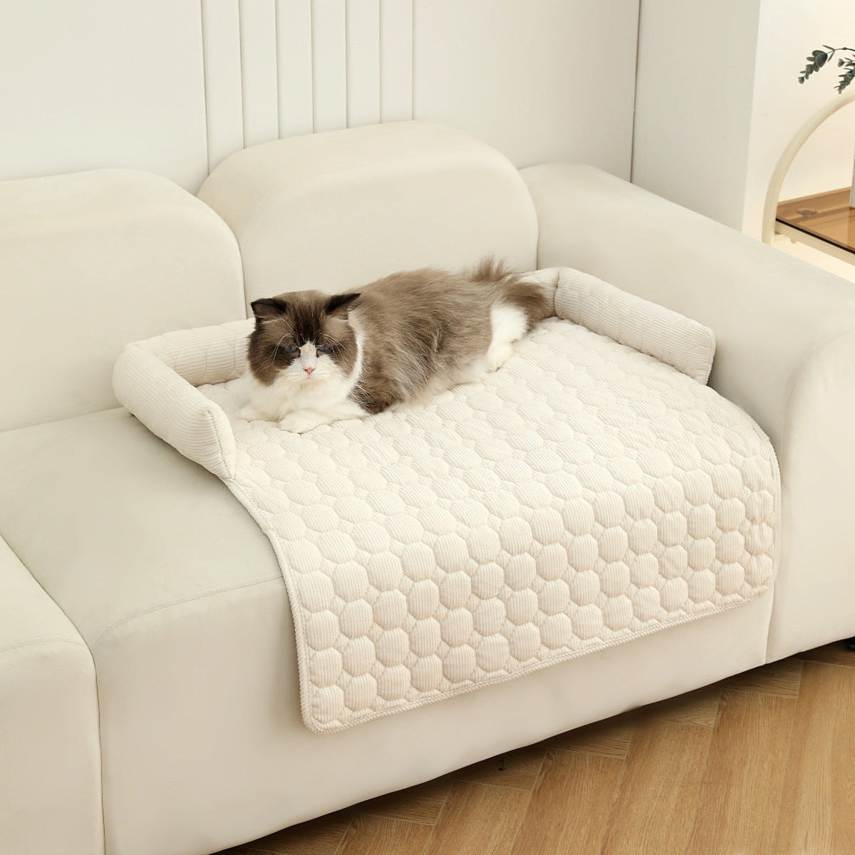 SnuggleSofa Corduroy Bed Blanket with Neck Pillow