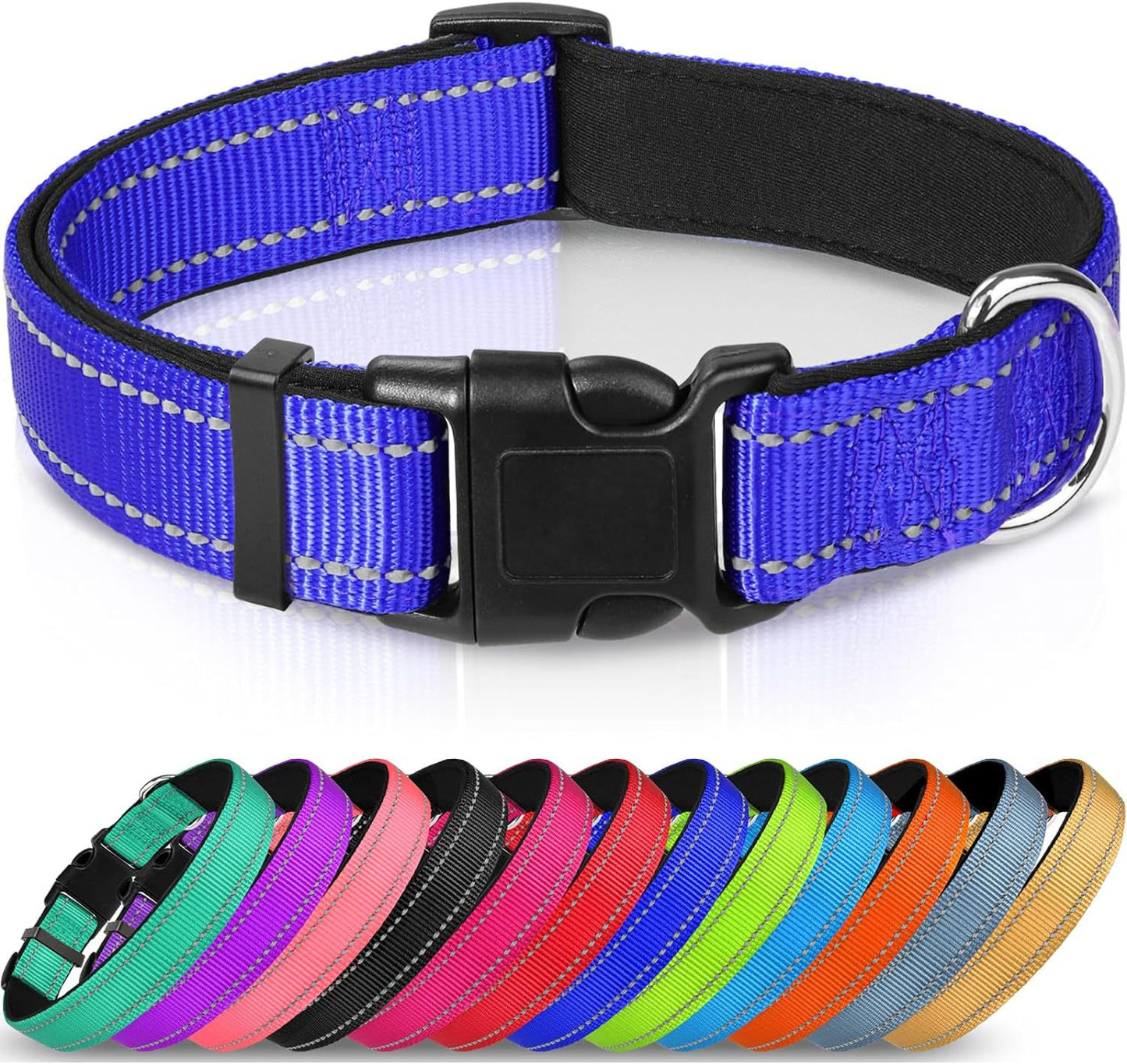 GlowTrail Reflective Safety Collar - Sky Blue