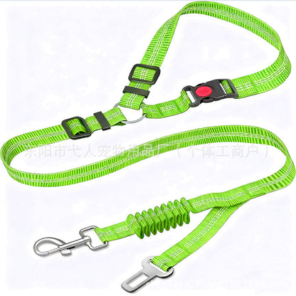 SafeRide 2-Point Car Safety Belt - Green