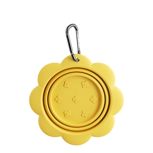 GoSip Flower Travel Bowl (Carabiner) - Yellow