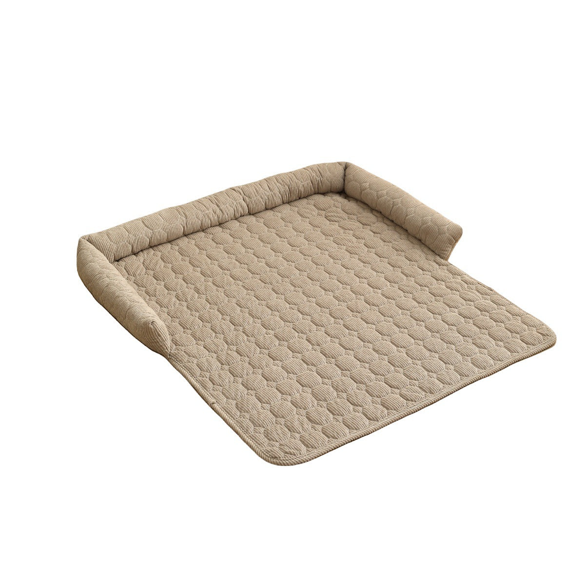 SnuggleSofa Corduroy Bed Blanket with Neck Pillow - Khaki