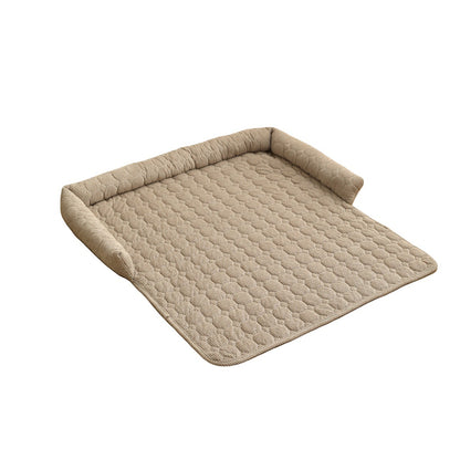 SnuggleSofa Corduroy Bed Blanket with Neck Pillow - Khaki