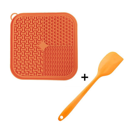 LickyLix Premium Lick Pad (64 Suction Cups) - Orange