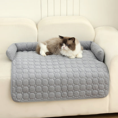 SnuggleSofa Corduroy Bed Blanket with Neck Pillow