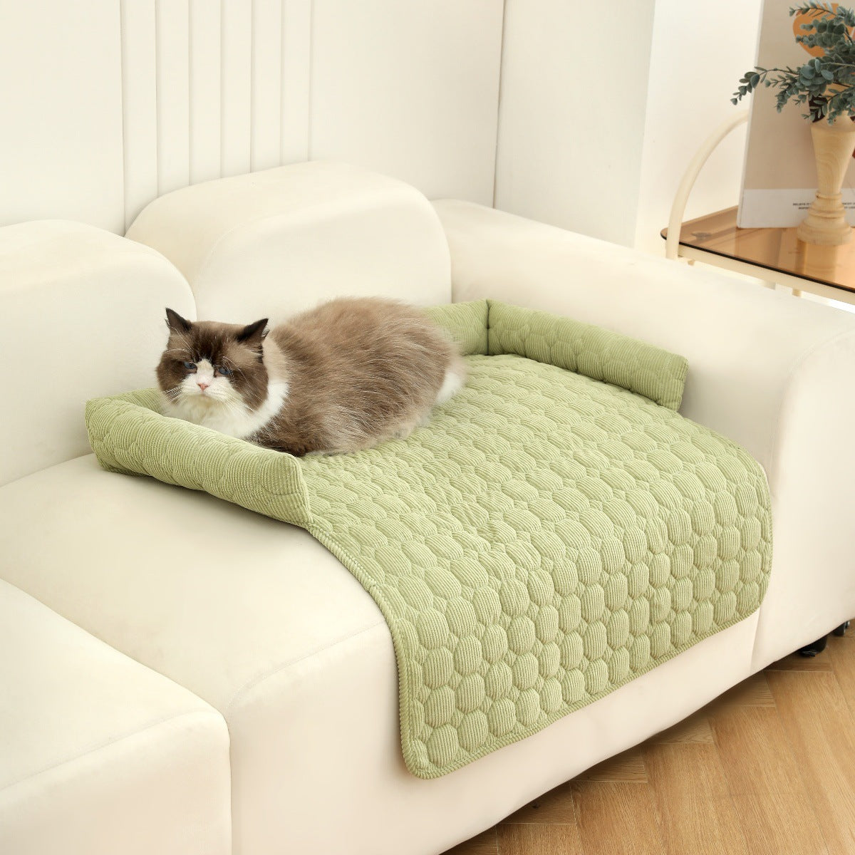 SnuggleSofa Corduroy Bed Blanket with Neck Pillow