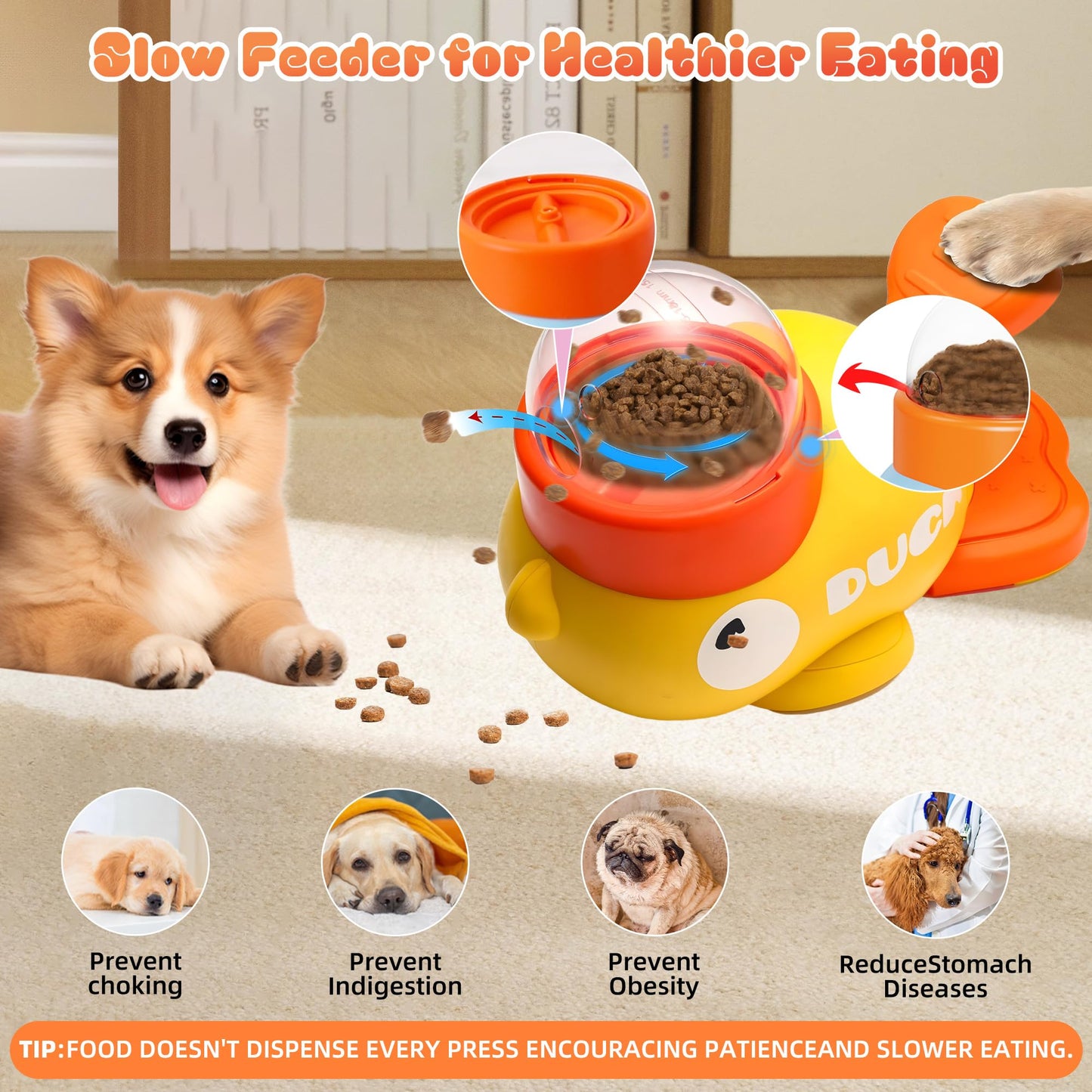DuckyDrop Treat Dispenser Toy