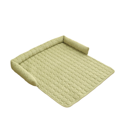 SnuggleSofa Corduroy Bed Blanket with Neck Pillow